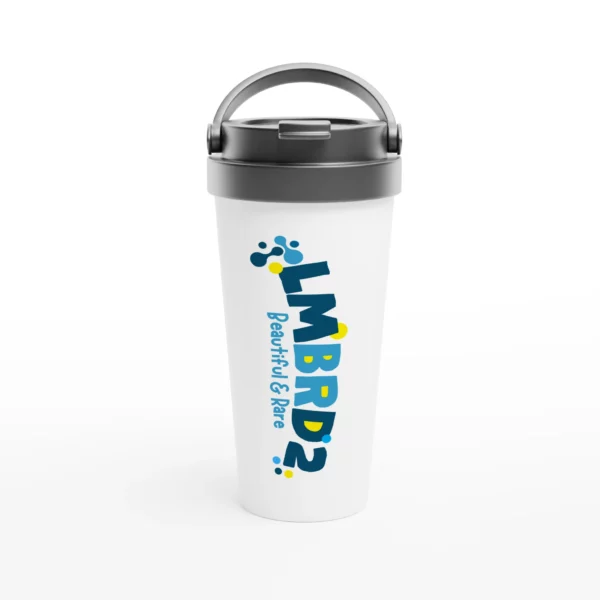 White 15oz Stainless Steel Travel Mug